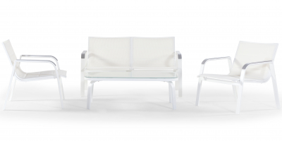 Комплект мебели Grattoni Haiti алюминий, текстилен белый Фото 1