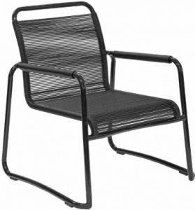 Кресло металлическое плетеное Garden Relax Kloe алюминий, ПВХ черный Фото 1