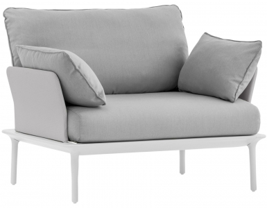 Кресло с подушками PEDRALI Reva P алюминий, ткань Фото 1