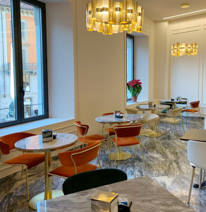 Столешница круглая Scab Design Laminate для подстолья Tiffany ЛДСП белый мрамор Каррара Фото 5