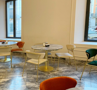 Столешница круглая Scab Design Laminate для подстолья Tiffany ЛДСП белый мрамор Каррара Фото 6