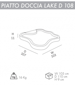 Поддон для уличного душа Arkema Lake D 108 полиэтилен высокой плотности Фото 2