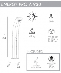 Душ солнечный Arkema Energy Pro A 930 алюминий Фото 2