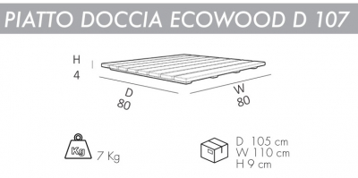 Поддон для уличного душа Arkema Ecowood D 107 дерево Фото 2