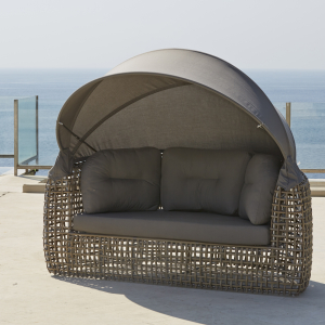 Лаунж-диван плетеный Skyline Design Dynasty алюминий, искусственный ротанг, sunbrella серый, бежевый Фото 7