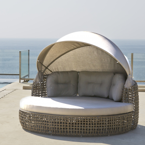 Лаунж-диван плетеный Skyline Design Dynasty алюминий, искусственный ротанг, sunbrella серый, бежевый Фото 6