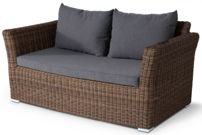 Комплект плетеной мебели 4SIS Капучино Сингл алюминий, искусственный ротанг, ткань коричневый Фото 3