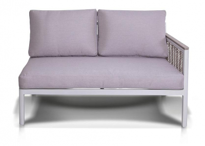 Модуль диванный двухместный левый 4SIS Париж алюминий, полиэстер, ткань белый, бежевый Фото 2