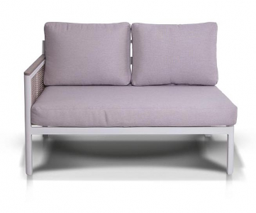Модуль диванный двухместный правый 4SIS Париж алюминий, полиэстер, ткань белый, бежевый Фото 2