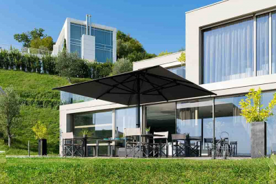 Зонт профессиональный телескопический 5х7 м Crema Adone алюминий, акрил Фото 14
