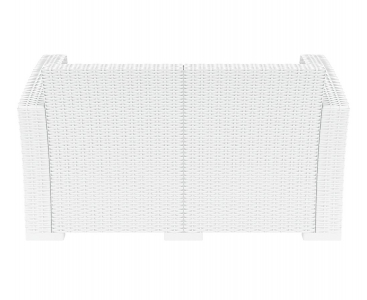 Диван пластиковый плетеный двухместный с подушками Siesta Contract Monaco Lounge стеклопластик, полиэстер белый Фото 8