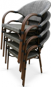 Комплект плетеной мебели Afina T130/C029-TX 70x70 4Pcs текстилен серо-бежевый Фото 4