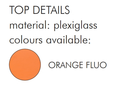 Стол пластиковый со стеклом светящийся SLIDE Kubo Plexi Lighting полиэтилен, органическое стекло белый, оранжевый Фото 3