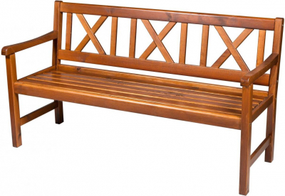 Скамейка деревянная трехместная Azzura Onsala сосна капучино Фото 1