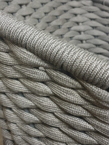 Кресло плетеное с подушкой Azzura Lanai алюминий, веревка серый, бежевый Фото 2