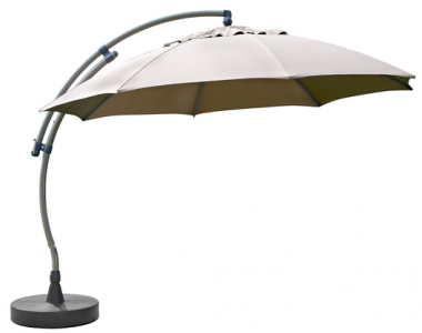 Зонт профессиональный BraFab Easy Sun алюминий, олефин антрацит, бежево-коричневый Фото 1