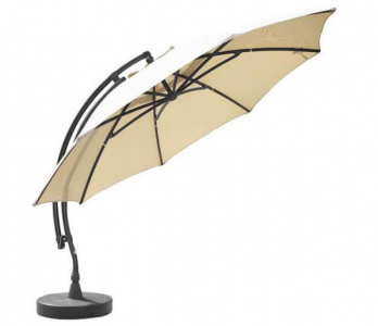 Зонт профессиональный BraFab Easy Sun алюминий, олефин антрацит, бежево-коричневый Фото 2