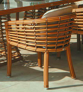 Кресло плетеное с подушками Skyline Design Villa алюминий, искусственный ротанг, sunbrella натуральный, бежевый Фото 1