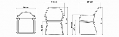 Кресло плетеное с подушкой Skyline Design Moma алюминий, полипропилен, sunbrella черный, антрацит, бежевый Фото 5