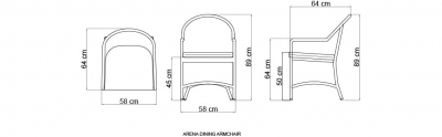 Кресло плетеное с подушкой Skyline Design Arena алюминий, искусственный ротанг, sunbrella белый, бежевый Фото 5