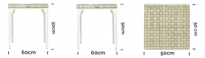 Столик плетеный со стеклом приставной Skyline Design Brafta алюминий, искусственный ротанг, закаленное стекло белый, бежевый Фото 4