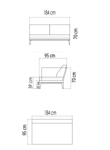 Модуль плетеный центральный двойной с подушками Skyline Design Brafta алюминий, искусственный ротанг, sunbrella белый, бежевый Фото 4