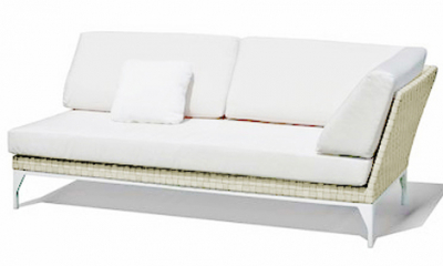 Модуль плетеный угловой правый с подушками Skyline Design Brafta алюминий, искусственный ротанг, sunbrella белый, бежевый Фото 1