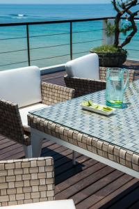 Комплект плетеной мебели Skyline Design Brafta алюминий, искусственный ротанг, sunbrella белый, бежевый Фото 7