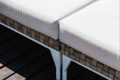 Комплект плетеной мебели Skyline Design Brafta алюминий, искусственный ротанг, sunbrella белый, бежевый Фото 14