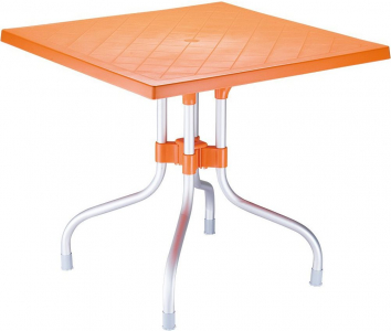 Стол пластиковый Siesta Contract Forza алюминий, полипропилен оранжевый Фото 1