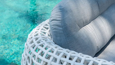 Диван плетеный с подушками Skyline Design Dynasty алюминий, искусственный ротанг, sunbrella белый, бежевый Фото 13