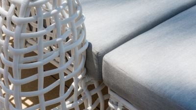 Лаунж-диван плетеный Skyline Design Dynasty алюминий, искусственный ротанг, sunbrella белый, бежевый Фото 9