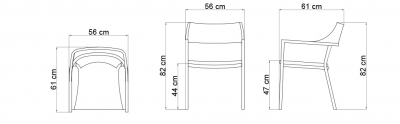 Кресло плетеное с подушкой Skyline Design Plank алюминий, искусственный ротанг, sunbrella бронзовый, бежевый Фото 5