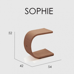 Столик плетеный для лежака Skyline Design Sophie алюминий, искусственный ротанг мокка Фото 3