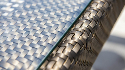 Столик плетеный со стеклом журнальный Skyline Design Madison алюминий, искусственный ротанг, закаленное стекло бронзовый Фото 5