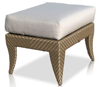 Банкетка плетеная с подушкой Skyline Design Madison алюминий, искусственный ротанг, sunbrella бронзовый, бежевый Фото 1