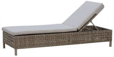 Лежак плетеный с матрасом Skyline Design Cielo алюминий, искусственный ротанг, sunbrella бежевый Фото 1