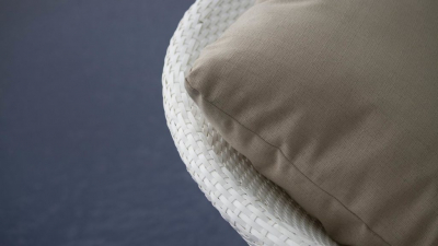 Диван плетеный двухместный с подушками Skyline Design Malta алюминий, искусственный ротанг, sunbrella белый, бежевый Фото 7