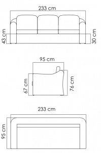 Диван плетеный трехместный с подушками Skyline Design Calderan алюминий, искусственный ротанг, sunbrella белый, бежевый Фото 4