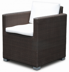 Кресло плетеное с подушками Skyline Design Pacific алюминий, искусственный ротанг, sunbrella мокка, бежевый Фото 1