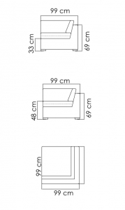 Модуль плетеный правый с подушками Skyline Design Castries алюминий, искусственный ротанг, sunbrella серый, бежевый Фото 4