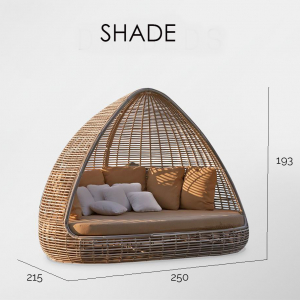 Лаунж-диван плетеный Skyline Design Shade алюминий, искусственный ротанг, sunbrella серый, бежевый Фото 4