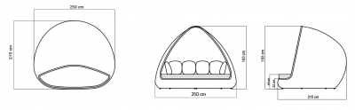 Лаунж-диван плетеный Skyline Design Shade алюминий, искусственный ротанг, sunbrella белый, бежевый Фото 5