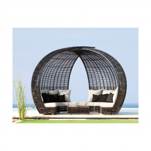 Лаунж-диван плетеный Skyline Design Spartan алюминий, искусственный ротанг, sunbrella черный, бежевый Фото 11