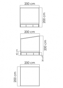 Лежак плетеный двухместный с матрасом Skyline Design Geometric алюминий, искусственный ротанг, sunbrella белый, бежевый Фото 4