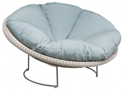 Лаунж-кресло плетеное с подушками Skyline Design Luna алюминий, искусственный ротанг, sunbrella белый, бежевый Фото 1