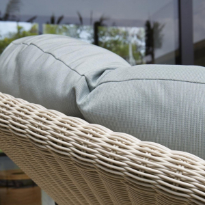 Лаунж-кресло плетеное с подушками Skyline Design Luna алюминий, искусственный ротанг, sunbrella белый, бежевый Фото 13