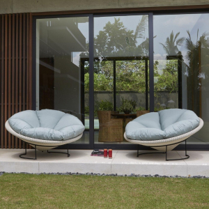 Лаунж-кресло плетеное с подушками Skyline Design Luna алюминий, искусственный ротанг, sunbrella белый, бежевый Фото 14