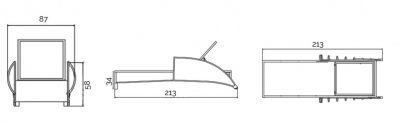 Шезлонг-лежак плетеный с матрасом Skyline Design Ruby алюминий, искусственный ротанг, sunbrella серый, бежевый Фото 5