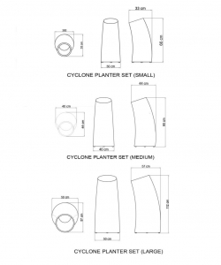 Кашпо плетеное Skyline Design Cyclone алюминий, искусственный ротанг серый Фото 3